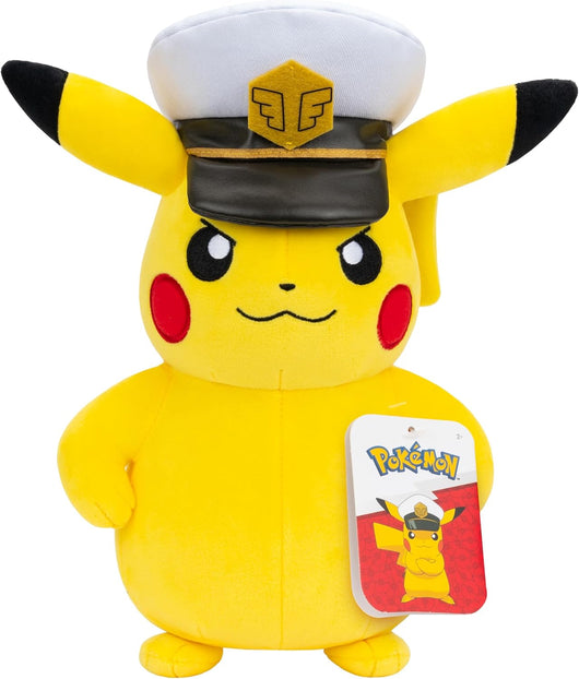 Pokemon - Peluche - Capitan Pikachu 20 cm,Jazwares,Eta 2+