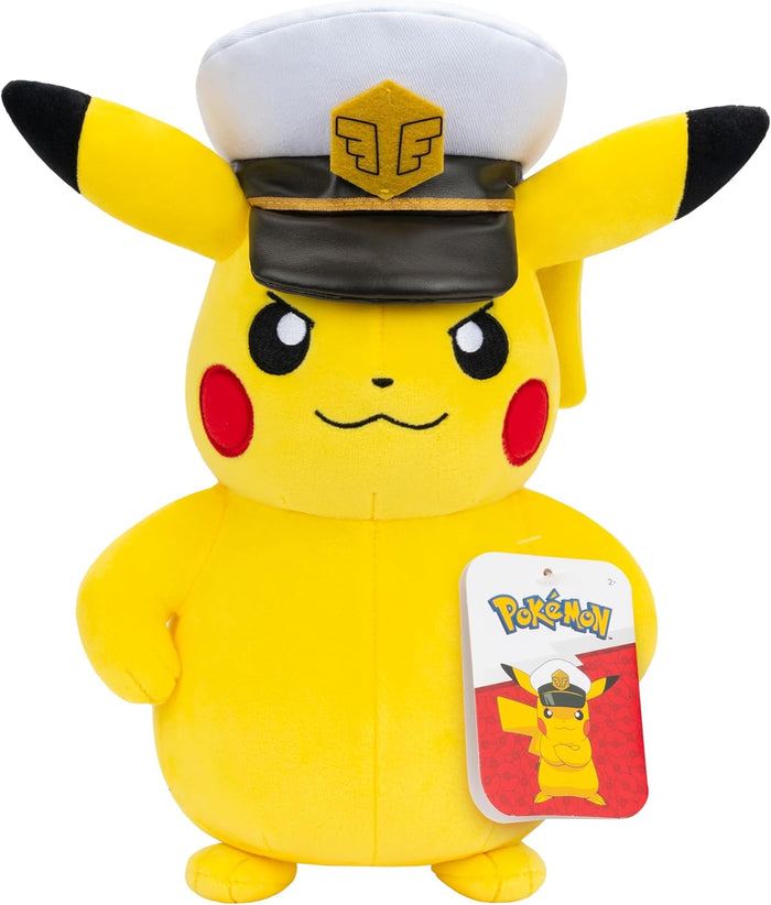 Pokemon - Peluche - Capitan Pikachu 20 cm,Jazwares,Eta 2+