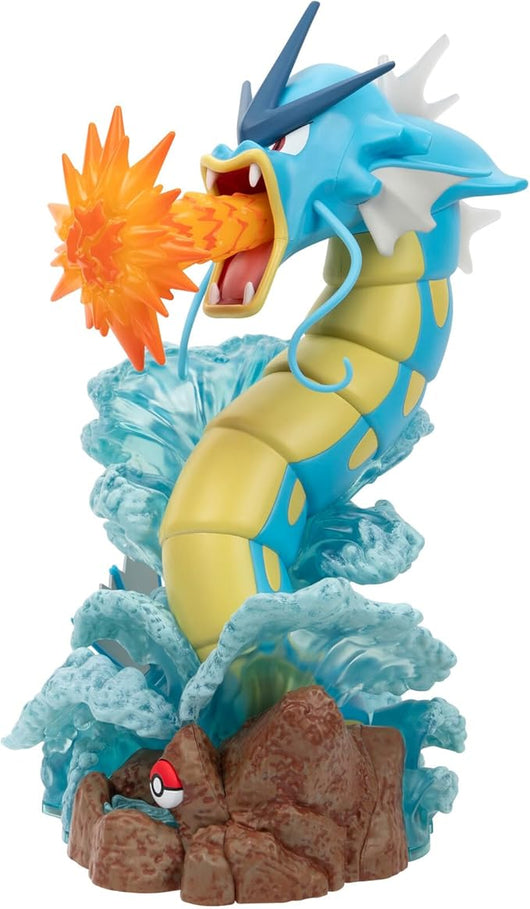 Pokemon Deluxe Collector Statue Garados Official Collectible Figure with Light,Jazwares,Eta 8+