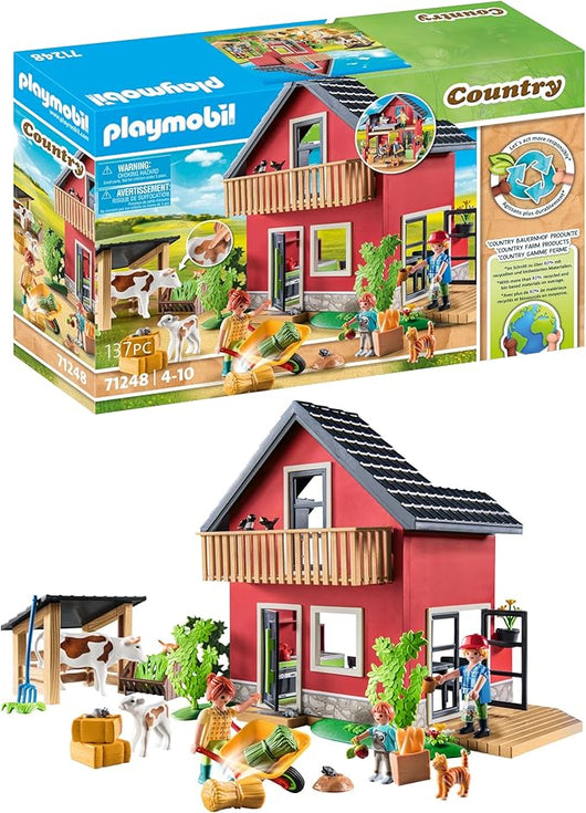 PLAYMOBIL Country Piccola Fattoria, casa con tanti animali da cortile, fattoria biologica,Eta 4-10 anni