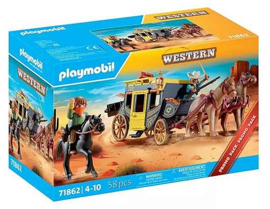 PLAYMOBIL Western Diligenza e bandito,Eta4-10 anni