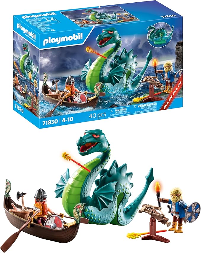 PLAYMOBIL | Vichingo con Mostro Marino  Drago & Nave Vichinga ,ETa 4-10