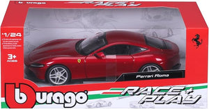 Bburago Ferrari - Modellino auto Ferrari Roma R&P in scala 1:24 - licenza ufficiale - dettagli realistici,Eta 3+