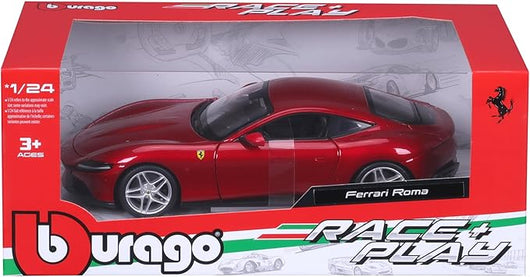 Bburago Ferrari - Modellino auto Ferrari Roma R&P in scala 1:24 - licenza ufficiale - dettagli realistici,Eta 3+