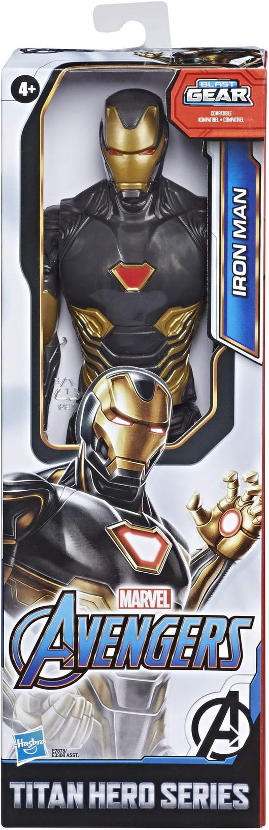 Marvel Avengers Titan Hero Series Blast Gear Iron Man Action Figure, Hasbro,Eta 4+
