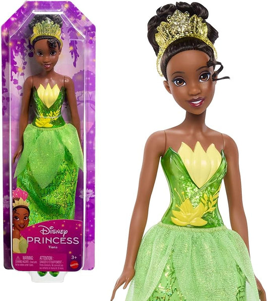 Disney Princess - Tiana bambola vestita alla moda con capi e accessori scintillanti ispirati al film,MAttel,Eta 3+