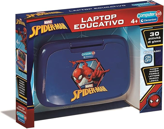 Computer Kid Spiderman Laptop Educativo Bambini 4+Anni, Giochi e attivita Didattiche per Imparare Lettere, Numeri, Logic
