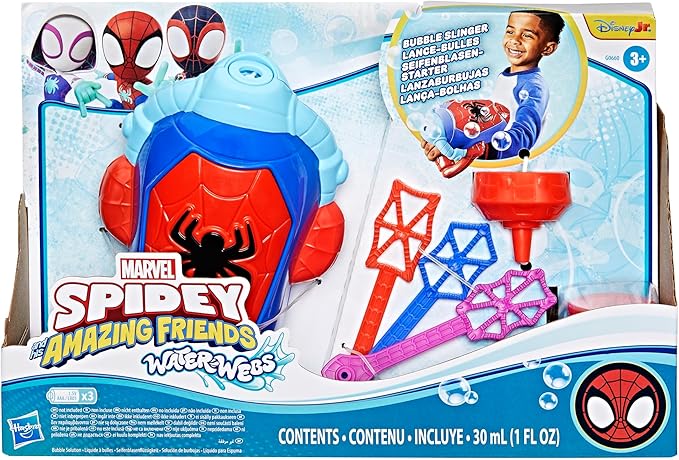 Marvel, Spidey e i Suoi Fantastici Amici, Water-Webs, Spara Bolle elettronico,,Hasbro,ETa 3+