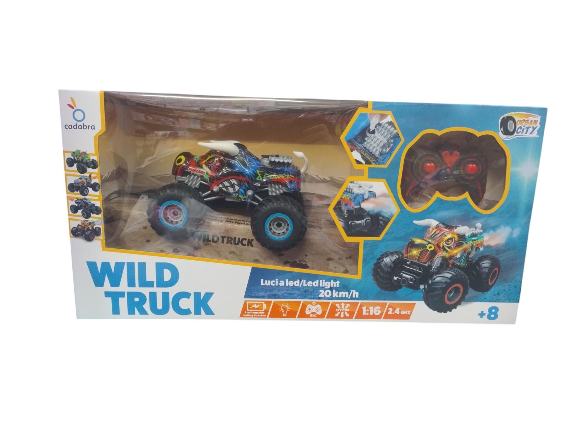 Macchina radiocomandata con luci a led 2.4Ghz, Toro Blu,Cadabra,Eta 8+