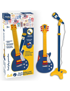 Chitarra Rock con asta microfono,Meme Music,Eta 3+