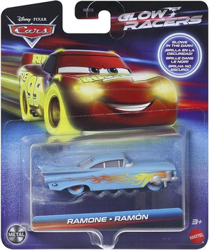 Veicolo in metallo Disney Cars Glow Racers ,Ramon,Scala 1:55,Mattel eta 3+
