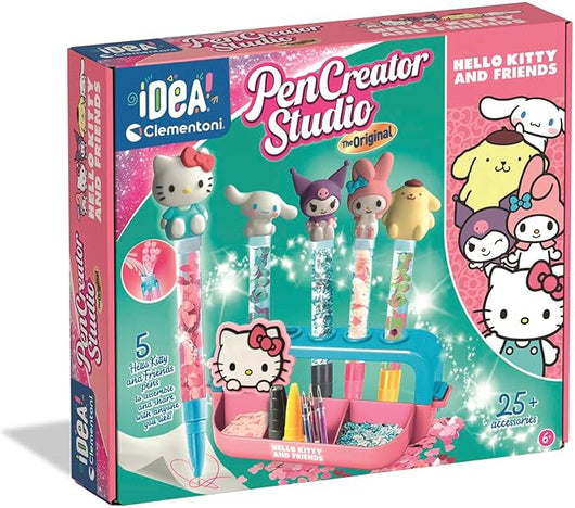 Laboratorio delle Penne Hello Kitty, Kit Creativo per Bambini 6+ Anni, con 25+ Accessori e 5 Penne Personalizzabili con