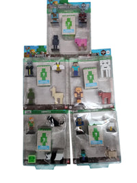 Minecraft Toppeez Pack 5 personaggi Serie 2, 1 pezzo modello casuale,Eta 6+