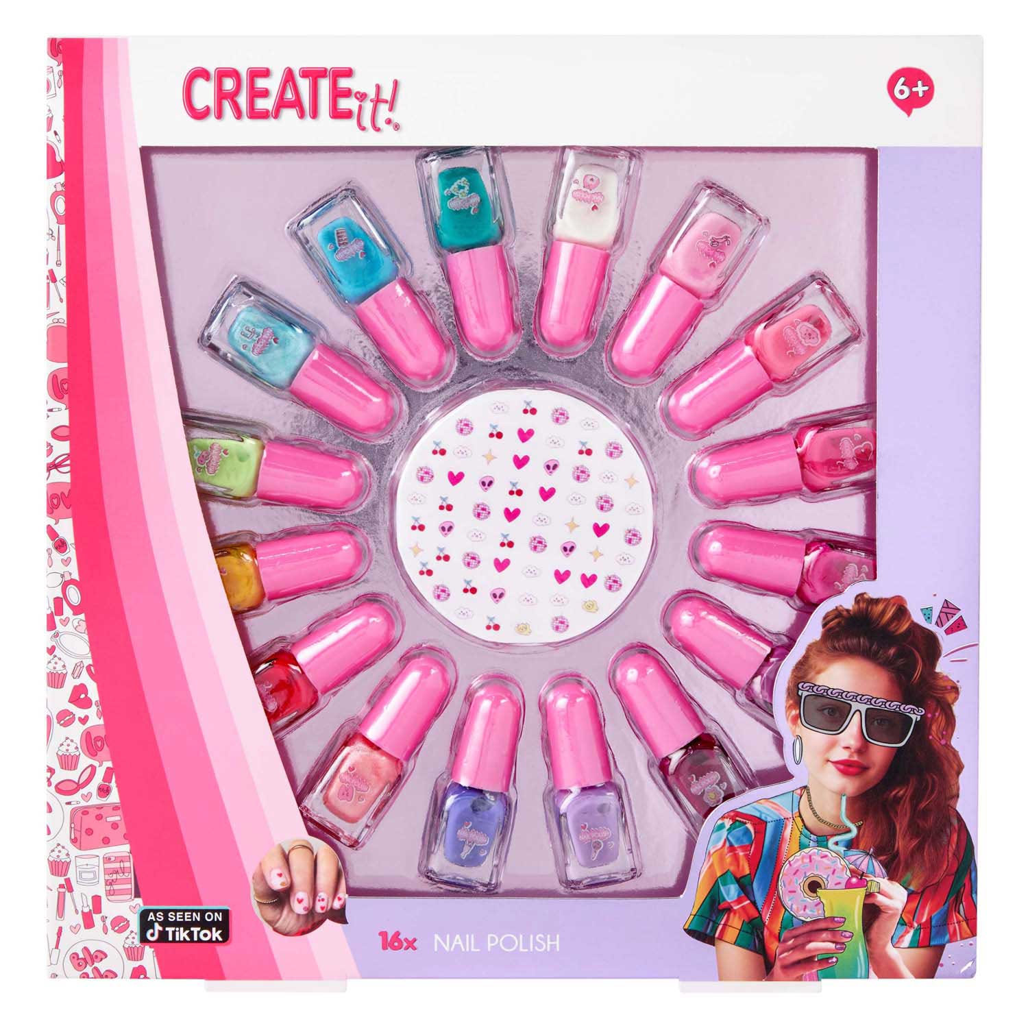 Pack 16 smalti per bambini,Create It,Eta 6+