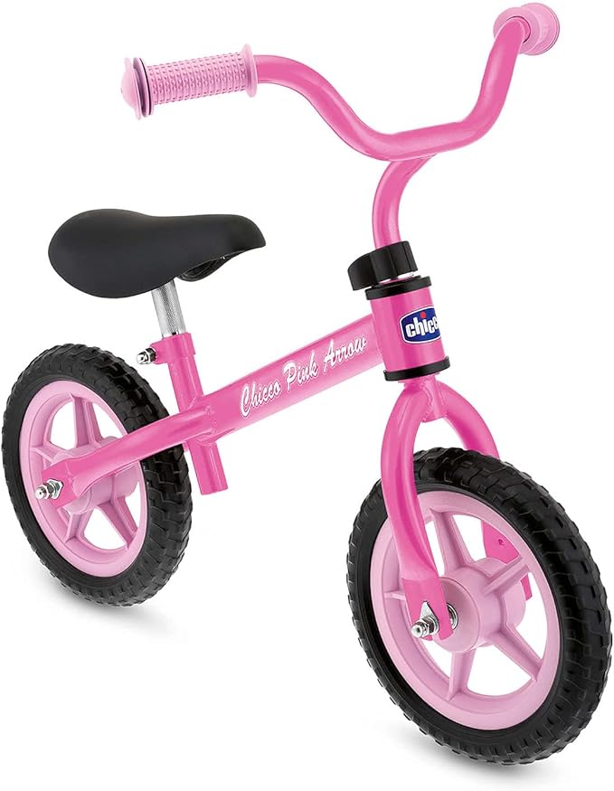 Pink Arrow Bicicletta Senza Pedali, Bici Senza Pedali Balance Bike per l`Equilibrio, con Manubrio e Sellino Regolabili,