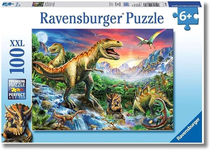 Puzzle Dinosauri,100 pezzi XXL,Ravensburger,Eta 6+