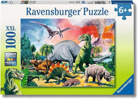 Puzzle Dinosauri,100 pezzi XXL,Ravensburger,Eta 6+