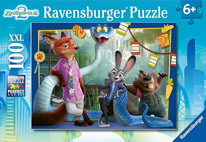 Puzzle Zootropolis 2 ,100 pezzi XXL,Ravensbuurger,Eta 6+