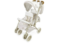 Passeggino gemellare per bambole con borsa ,DeCuevas,Eta 3+