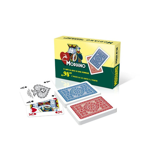 Carte Ramino 98 , 2 mazzi da 52 carte,Modiano