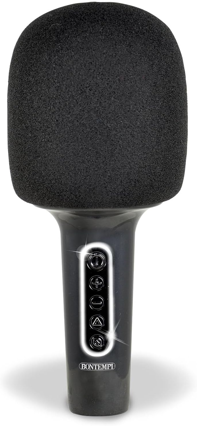 Microfono Wireless Karaoke con Altoparlante, Effetto Cambiavoce, Ricaricabile, 85mm x 200mm,Bontempi