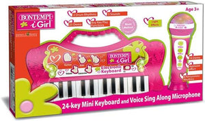 Tastiera 24 Tasti con Microfono Karaoke Girl - Bontempi