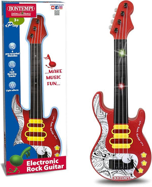 Chitarra rock elettromica con luci e suoni, Colore Rosso,Bontempi,Eta 3+