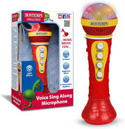StarMic Karaoke - Microfono con Effetti Luminosi per Esibizioni da Vera Star, Rosso, 60x195x60 mm,Bontempi,Eta 3+