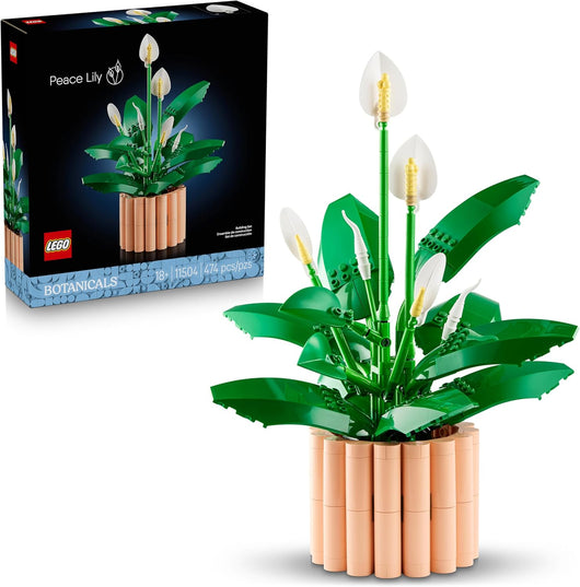 LEGO Botanicals Spatifillo - Set per Adulti di Piante Artificiali con Vaso - con Fiori Bianchi Finti e Boccioli, Eta 18+