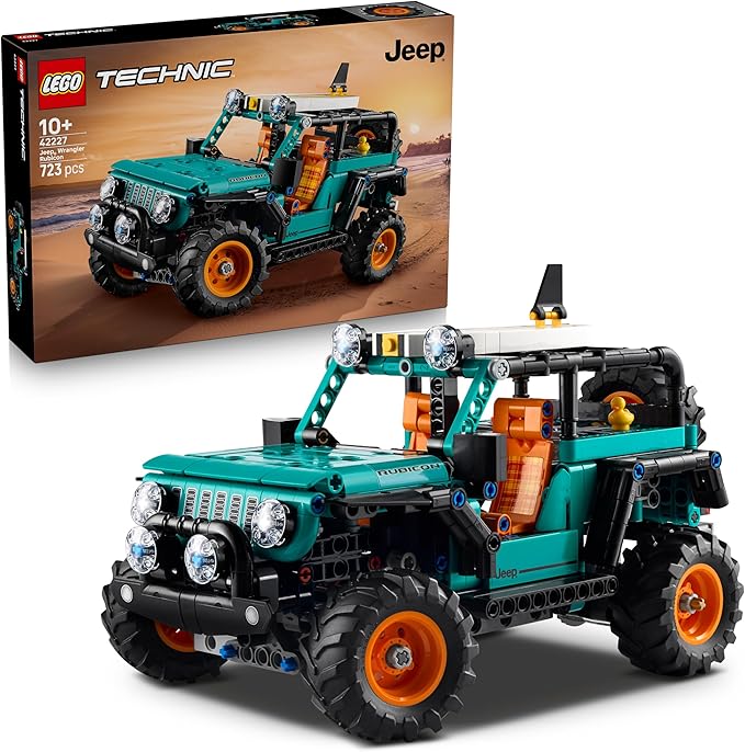 LEGO Technic SUV Jeep Wrangler Rubicon Giocattolo - Modello di Macchina Fuoristrada con Motore V6, Sterzo e Sospensioni