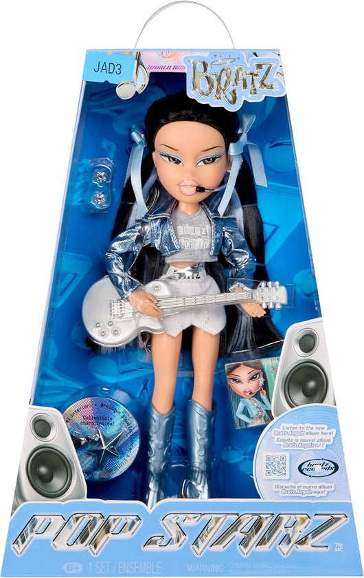 BRATZ Pop Starz Jade - Bambola fashion con charm da collezione, outfit e accessori musicali,MGA, Eta 6+