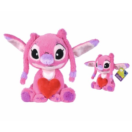 Disney Stitch Peluche Angel morbido peluche con cuore,Eta 0+