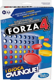 Forza 4, I Gioca Ovunque, Gioco Portatile, Giocattolo di Strategia Verticale per 2 Giocatori ,Hasbro,Eta 6+