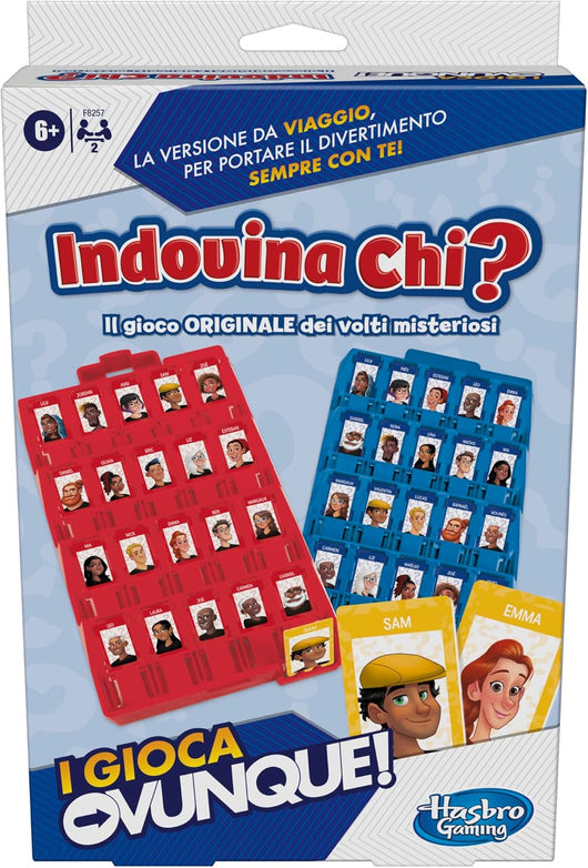 Indovina Chi?, I Gioca Ovunque, Gioco Portatile,Giocattolo dei Volti Misteriosi con Indovinelli per 2 Giocatori,Hasbro,E