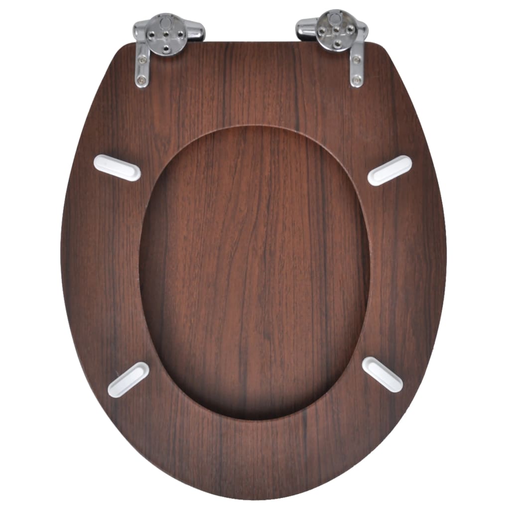 Set di due sedili con coperchio WC con coperture in MDF marrone 02_0002943