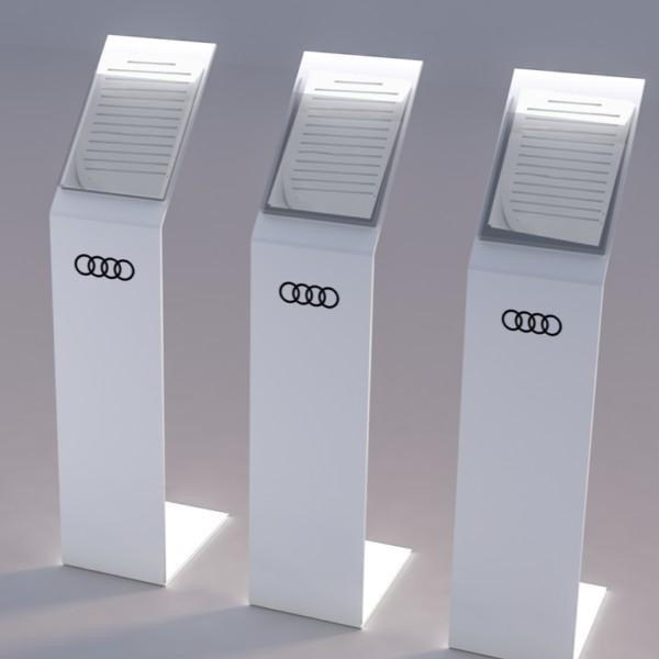 Leggio verniciato bianco con cornice A4