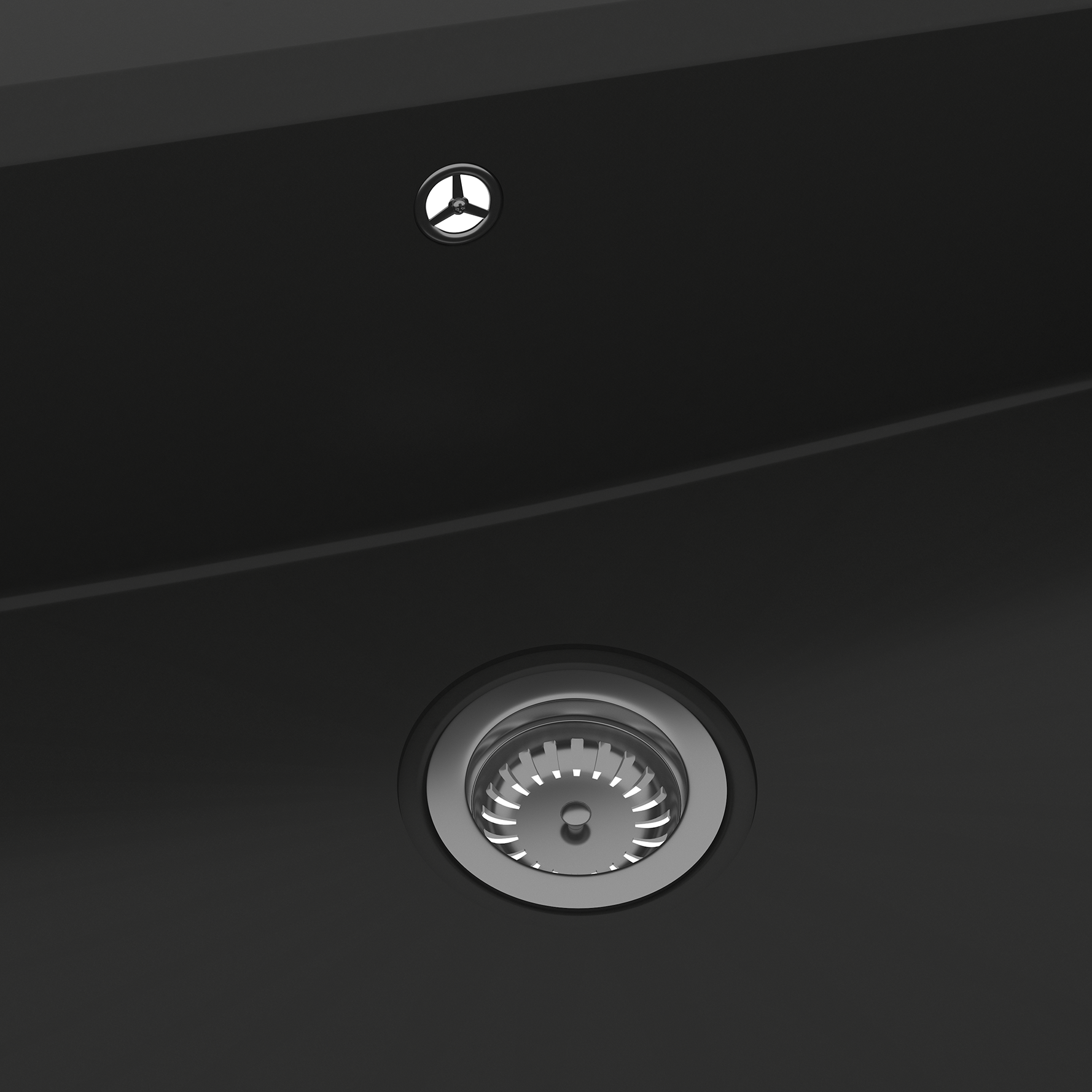 Lavello da Cucina Nero 790x500x193 mm Granito