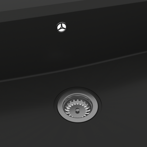 Lavello da Cucina Nero 790x500x193 mm Granito