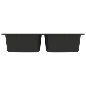 Lavello da cucina in granito nero 760x480x184 mm -