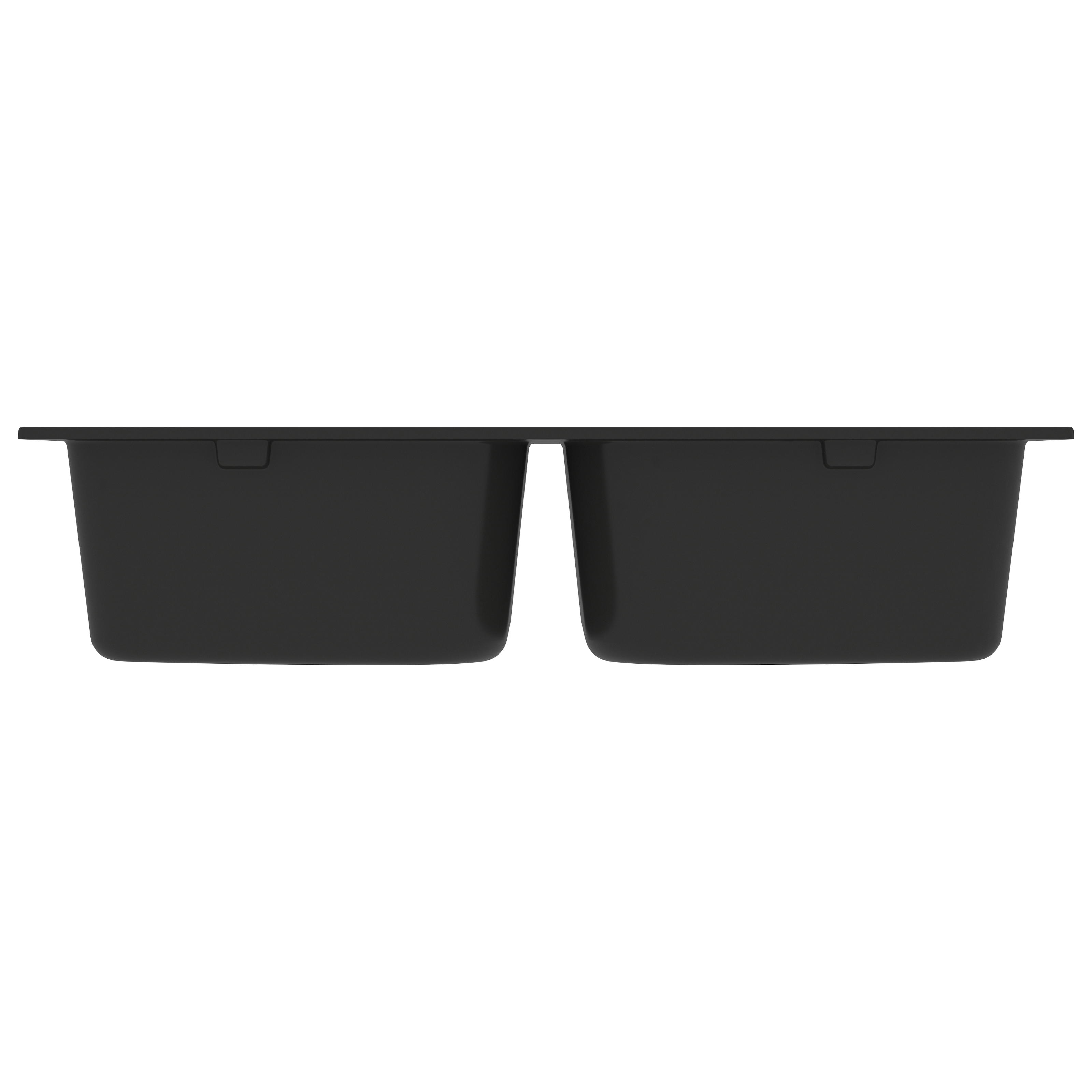 Lavello da cucina in granito nero 760x480x184 mm -