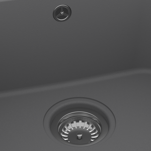 Lavello da cucina grigio 760x480x184 mm granito