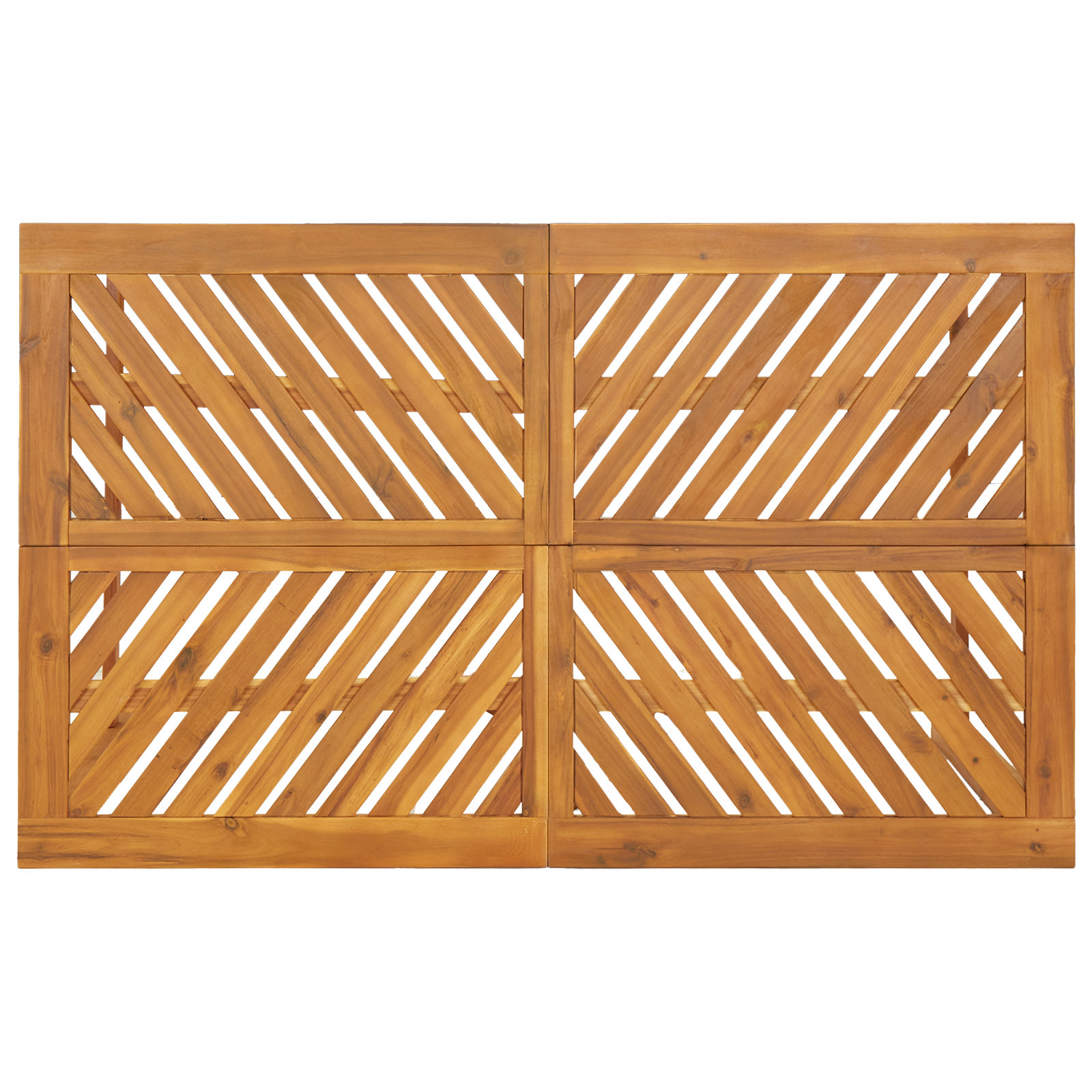 Set pranzo giardino in legno massello di acacia 4 pezzi