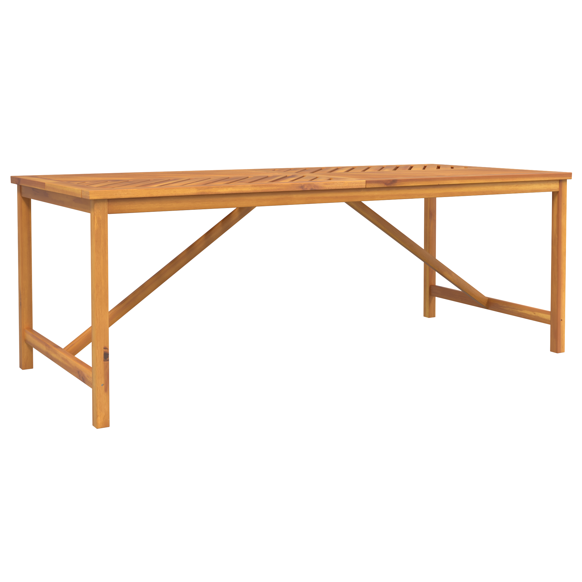 Set da Pranzo Giardino 7 Pezzi in Legno Massello di Acacia