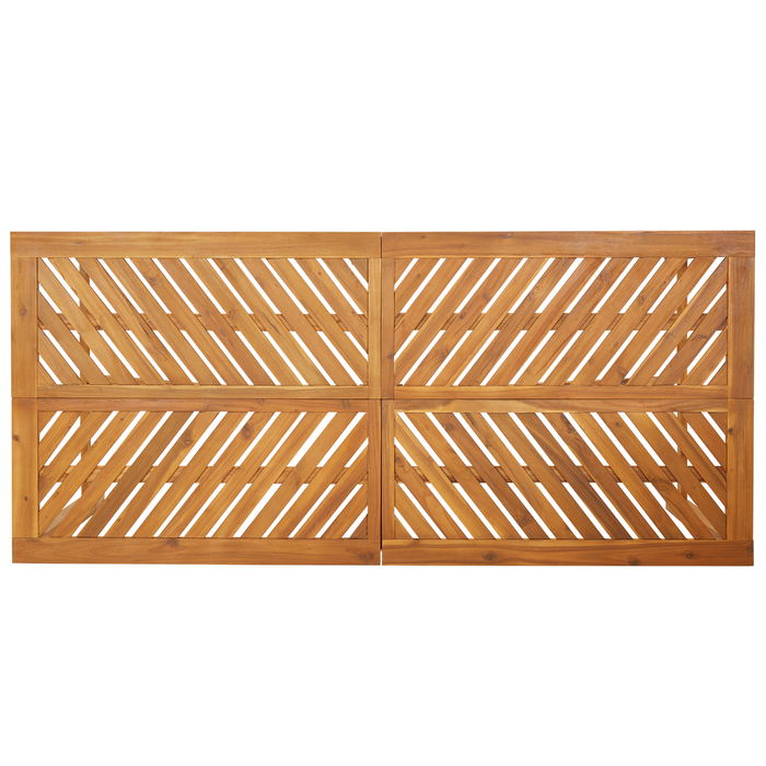 Set da Pranzo Giardino 7 Pezzi in Legno Massello di Acacia