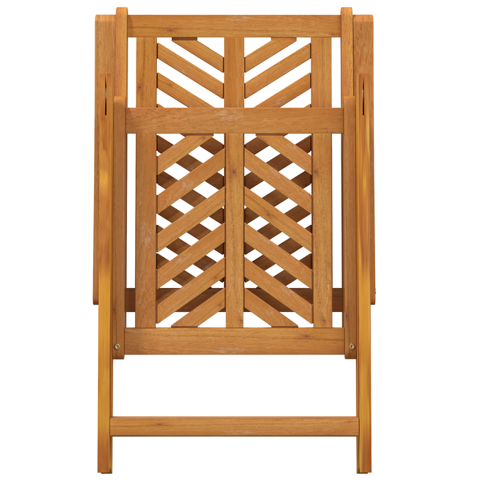 Sedie da Giardino Reclinate 4 pz Legno Massello di Acacia