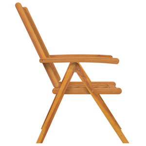 Sedie da Giardino Reclinevoli 8 pezzi in Legno Massello di Acacia