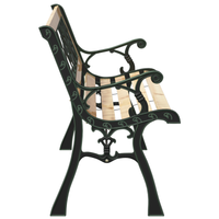 panchina da giardino  con schienale a motivi di rose 116 cm in legno