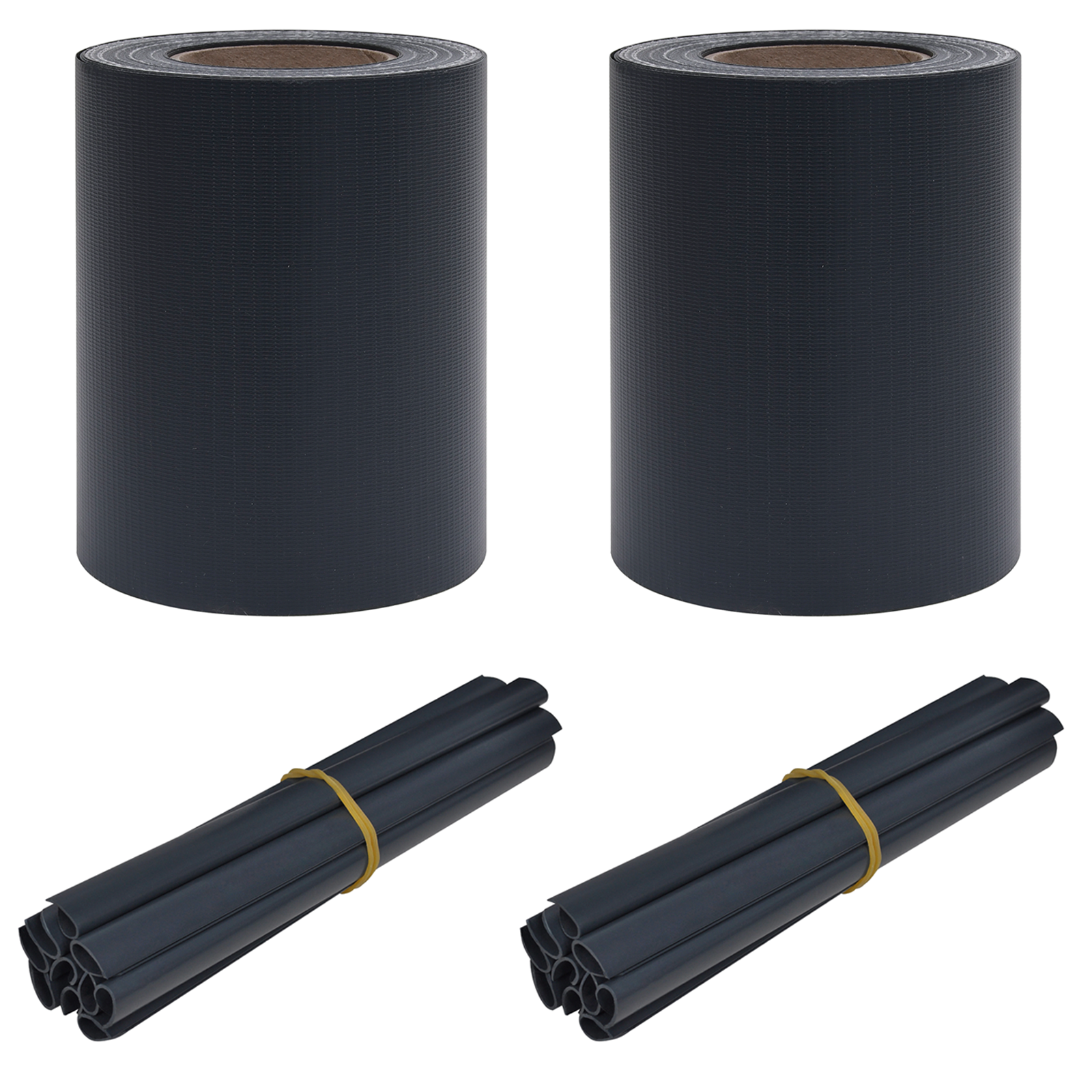 Schermi privati per il giardino 2 pcs Grigio scuro 35 x 0.19 m 3294925