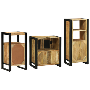 vidaXL Set di mobili per il bagno 3 pcs Legno di mango massello