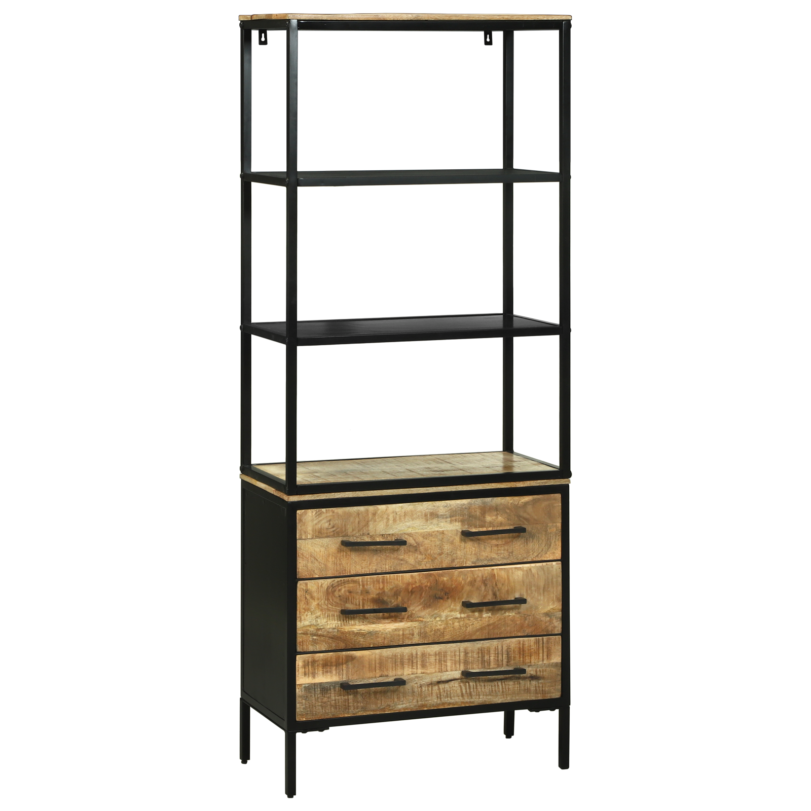 Highboard  70x35x180 cm Legno Mango Grezzo Solido